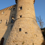 Dettaglio del Castello di Carbonana a seguito degli interventi di restauto