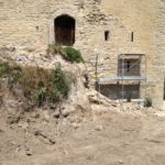 Dettaglio dei giardini del Castello di Carbonana prima degli interventi di restauto